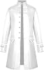 Teevaseoan Mens Long Coat, Gothic Napoleon Style, V Style, Visual Style, Stage Costume, Spring & Winter, Jumper, Stylish, Blouson, Large Size, Popular, Outerwear, Coat, Long Sleeve, Cold Protection,
