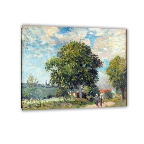 Toile Entrée du Village d'Alfred Sisley : une touche artistique élégante pour votre entrée