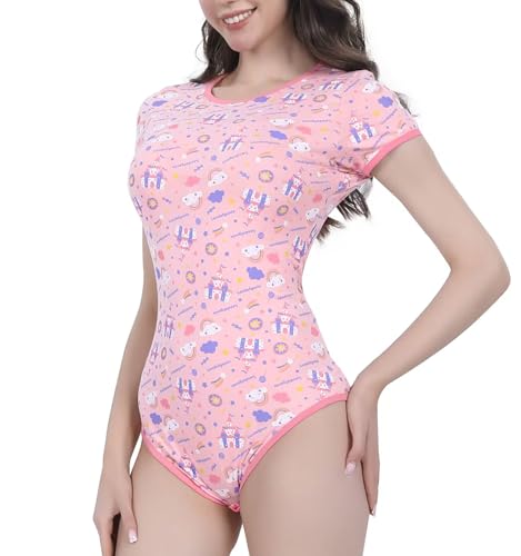 Enterizo de fresa Landofgenie ropa de mujer de manga corta cómoda 3