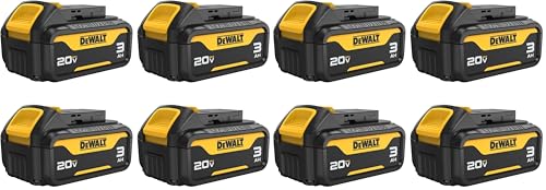 Image of DEWALT 20V MAX Battery with LED Charge Indicator, 3 Amp Hour, 8 Pack (DCB200-4)