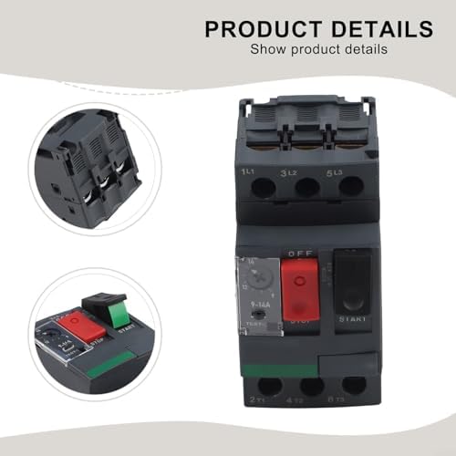 Aşırı yük için GV2 serisi motor marş anahtarı Endüstriyel kullanımda 0 37kW ila 15kW motorlar için uygun termal manyetik bağlantı kesme ile koruma için (GV2ME20C13-18A) - Görsel 4