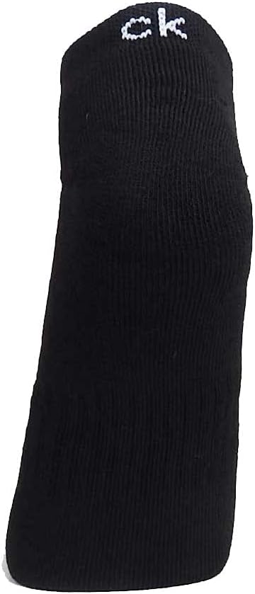 Calvin Klein Mens Breathable Top Low-cut Athletic Sports Socks (One Size, Black)