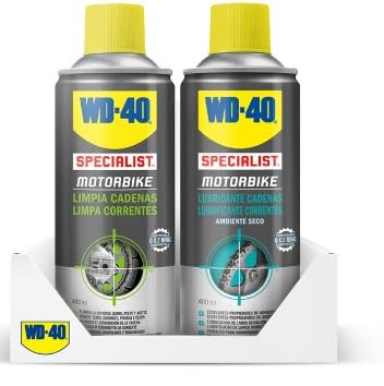 WD 40 - Wd40 Specialist Motorbike - Pack Spray Limpiacadenas 400Ml + Grasa De Cadenas 400Ml Moto Motorcycle Accesories