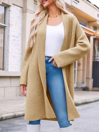 Image of Saodimallsu Womens Long Cardigan Sweaters Chunky Open Front Oversized Slouchy Knit Fall Trendy Coatigan Jackets
