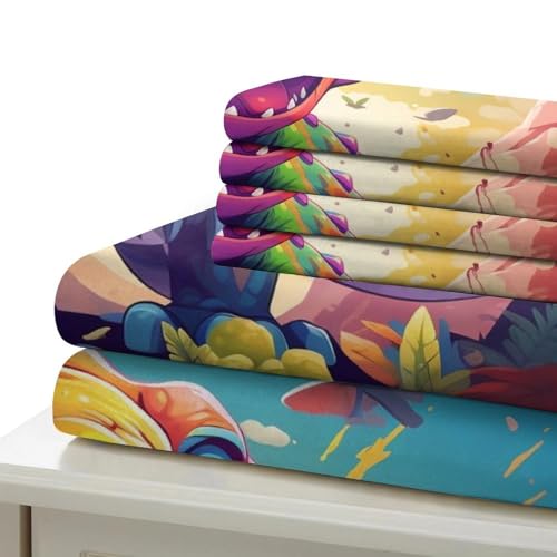 Housse de couette cactus hypoallergénique et légère en microfibre avec zip King - 7