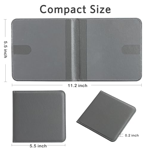 Image of CoBak Car Registration and Insurance Holder - Vehicle Glove Box Car Organizer, Auto Truck Comparment Accessories Case for Essential Document, Driver License, Cards (Dark Gray)
