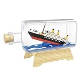 Modelo Titanic: Titanic Micro Blocks Set reaparece la escena de hundimiento de Titanic. Entregue el barco en una botella para recolectar el barco Classics Titanic Mini Building Blocks, luego colocar en la base de madera puede mostrar forma del modelo de barco Titanic. Es una gran compilación seleccionada de compilación y exhibición de artesanía mundialmente famosa en su hogar.
