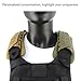 BRMYHCZ 2 Pcs Tactical Vest Shoulder Pads (Green)