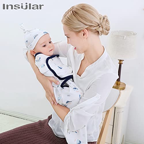Image of insular Baby Swaddle Wrap, Swaddle Blanket for Newborn and Infant, Adjustable Swaddling Set for Boy and Girl, Soft Cotton Baby Sleep Sack 3 Pack, Pirate, Small(0-3 Month)