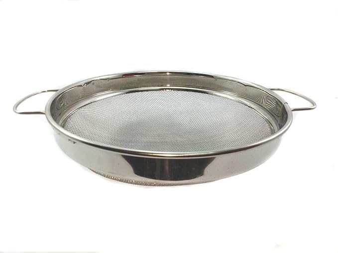 IMP Stainless Steel Puran Jali/Chalan, Silver, Purpose for Sieving and Pulping of Food Grain Wet Dough and Mango in Home Kitchen, Restaurants, Hotels and Catering Services. (NO- 8)