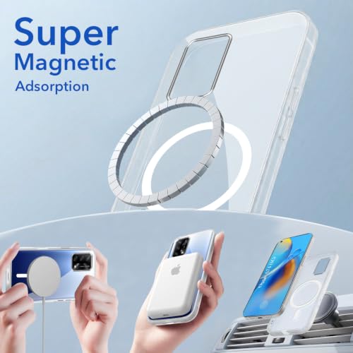 Image of Jkobi Lifetime Anti-Yellow MagSafe Compatible Clear Back Cover Case for Oppo A74 4G (Sleek Hard Crystal | Shockproof and Camera Protection)