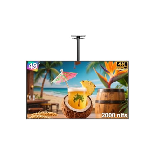Image of 49inch Slim Fit Frameless Digital Kiosk, 4K UHD 2000nits High Brightness Digital Signage, LCD Monitor Advertising Screen, CMS /U-Disk Plug&Play, 7 /24 Timer Switch, HDMI /USB /WiFi /Android 11OS