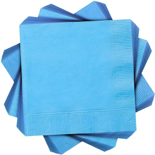Light Blue Paper Napkins, 50ct
