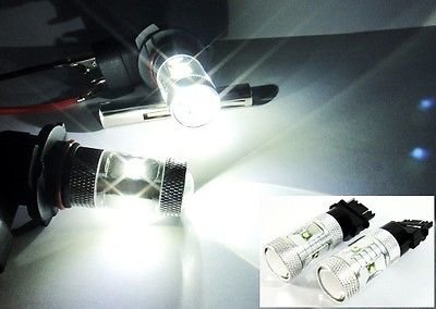 Ledin Diamond Cut 3156 Projector Led Outer Tail Light Bulb White 30W 3157 3457 #TOP22