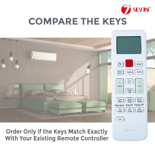 Image of 7SEVEN Compatible with Samsung Ac Remote Original DB93-14195G 90A Models Suitable for DB93-14195A DB93-14195B DB9311115U DB9314195G DB9314195A DB9314195B of Split and Window Air Conditioner