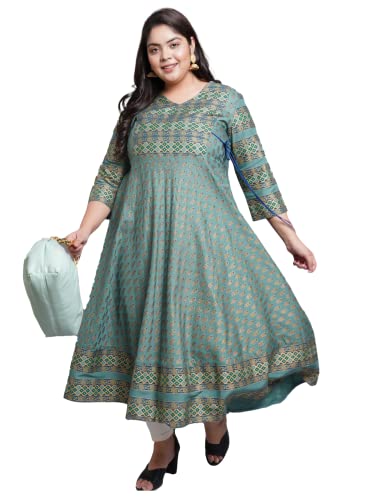 Yash Gallery Women's Rayon Floral Print Anarkali Kurta For Summer2