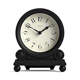 JONES CLOCKS® Maida Vale Mantel Clock | Small Traditional Desk Clock | Black | Pretty & Charming Ideal for Mantelpiece, Bookshelf or Bedside