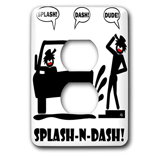 Cubierta de salida 3dRose lsp_14115_6 placa decorativa interruptor luz Splash N Dash Image 2 2