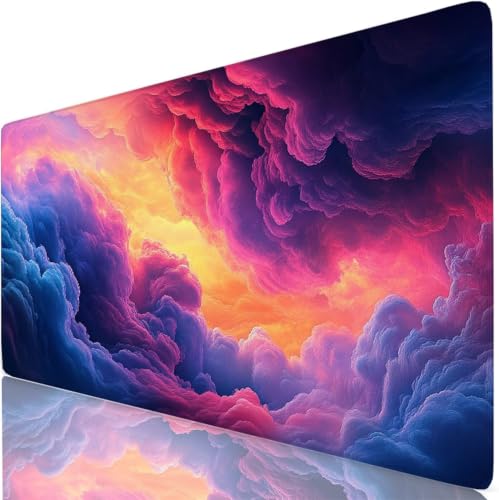 Protector escritorio impermeable contra derrames con alfombrilla ratón XXL púrpura