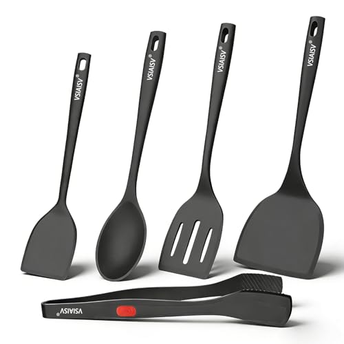 VSIAISV Silicone Spatula Turner, 600°F Heat Resistant Spatulas for Cooking,