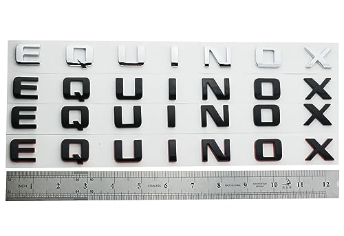 Image of 2X Equinox Front Door Nameplate Letter Logo 3D Badge Emblem Sport Replacement for Equinox (Redline)