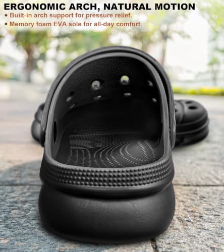 Image of KEMISANT Cushioned Clogs Mules for Men Garden Beach Water Fun-Lightweight