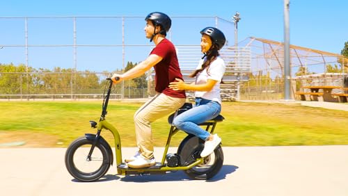 Image of Razor EcoSmart Cargo Adult Electric Utility Scooter with Convertible Rack and Storage System, 1000W Motor, 5 Speeds, 16 inch Wheels, LED Display, Green