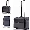HAMMER ANVIL 19 Wheeled Briefcase Rolling Case Sales Sample Pilot Lawyer Attache Black Ballistic Nylon