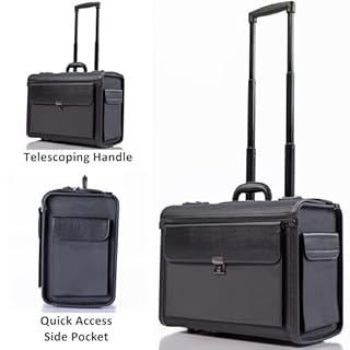 HAMMER ANVIL 19 Wheeled Briefcase Rolling Case Sales Sample Pilot Lawyer Attache Black Ballistic Nylon