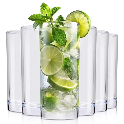 La Mejor Recopilación de Vasos Top 5. 50 Magma Life Vasos de Cristal Set de 6 Vasos de Vidrio de 250 ml (8.4 oz) Perfecto para Jugo, Limonada y Refresco, Resistentes y Duraderos