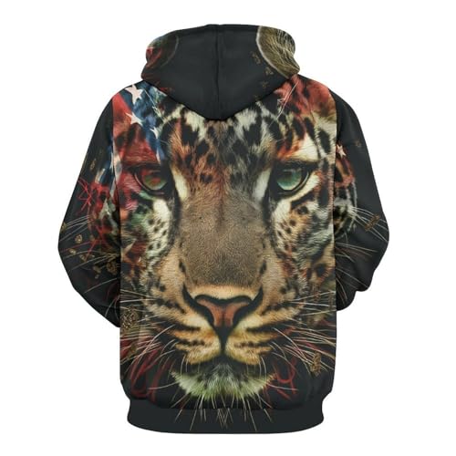 Sweatshirt tigre imprimé sauvage et manches longues pour l'automne