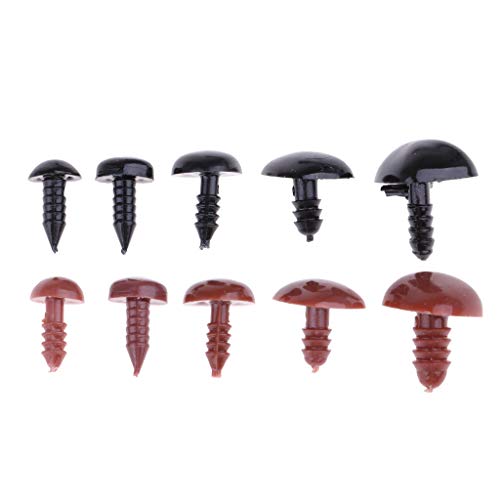 Fenteer 130 Stuks Plastic Veiligheidsneuzen Voor Het Maken Van Poppen Met Beren, Zwart En Bruin - Image 5