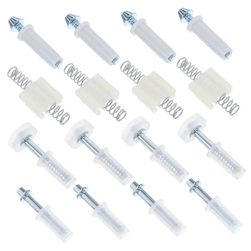 Kit de reparación de herrajes para puerta plegable 16 piezas jojofuny, componentes metálicos duraderos para puertas corredizas, plegables y colgantes, acabado pulido para operación suave y movimiento sin interrupciones miniatura 1
