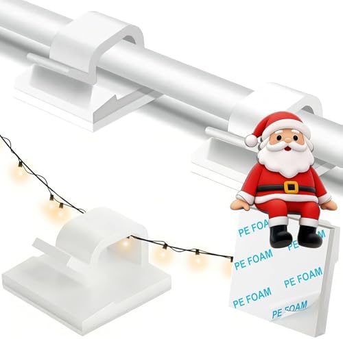 KLJ Kabelhalter selbstklebend Outdoor und Innenraum klebehaken 50 Stück | Weiß kabel organizer für Kabelmanagement,Kabelclips für Schreibtisch kabelbefestigung,kabelklemmen für Lic