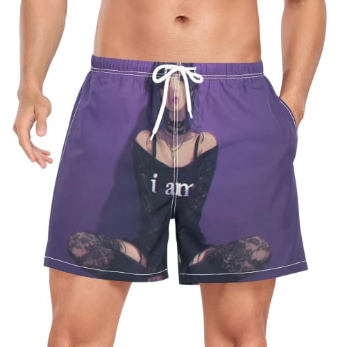 Traje de baño de secado rápido con entrepierna para hombre cómodo en playa