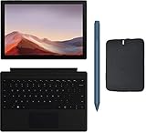 Microsoft Surface Pro 7 12.3” (2736x1824) 10-Point Touch Display Tablet PC + Type Cover + Surface Pen + Woov Sleeve Bundle, Intel 10th Gen Core i3, 4GB RAM, 128GB SSD, Windows 10