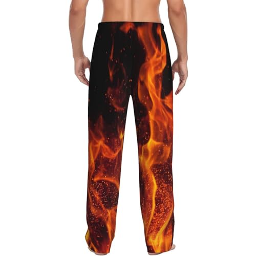 Simple And Cool Flame Men'S Pajama Pants Soft Comfort Lounge Pants Sleep Pj Bottoms3