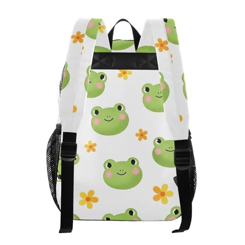 Travel Clear Backpack Floral Cute Green Frog Smile Florals Kids Backpack Boys Girls Approved Transparent Bag3