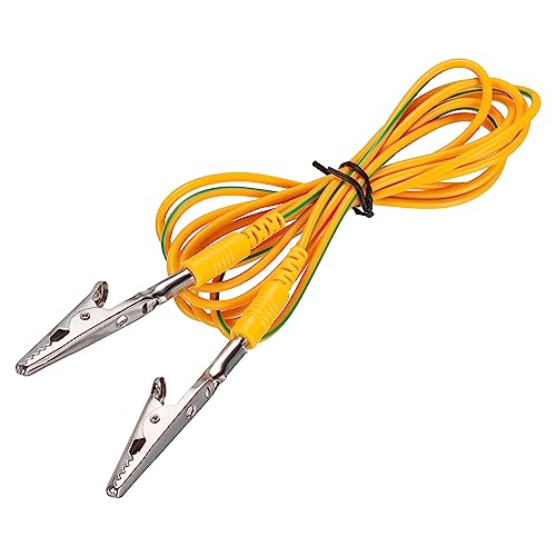 Image of MECCANIXITY ESD Grounding Cable Cord with Alligator Clip 1.8m /71 inch Long Yellow Anti-Static Ground Wire Cable Clip for Eliminate Conductor Electrostatic