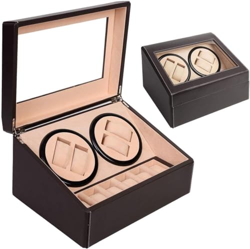 FENOKD Automatic Watch Winder,Winding Table Shaker, Storage Box Mechanical Box Quiet Motor Display Box Case Elegant
