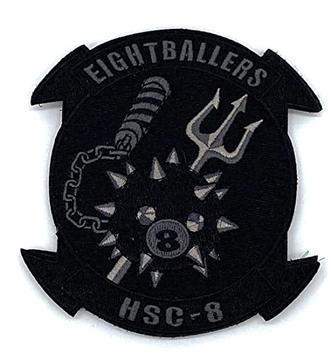HSC-8 Eightballers Squadron Patch Black– Hook and Loop, 4.5?