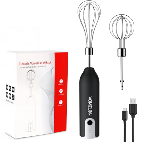 Electric Hand Mixer Whisk | Wireless Rechargeable Handheld E...