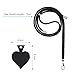 Vicloon Phone Landyard Neckstrap, 2PCS Lanyard Neck Strap and Heart Phone Tether Tabs Crossbody Adjustable Phone Lanyard for iPhone Galaxy Samsung Huawei Google HTC (Black)
