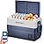 BODEGACOOLER 12 Volt Portable Car Refrigerator 53 Quart,Single Zone Car Freezer Fridge Bluetooth Control,(50L) -4?-68? Electric Cooler 12/24V DC and 100-240V AC for Travel,Camping,RV, Road Trip