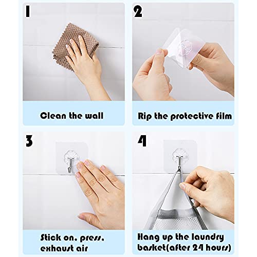 Mesh Collapsible Small Wall Laundry Baskets，Hanging Laundry Hamper，For Hotel, University Dormitory Use By Hhssalin (1, Classic) #TOP4