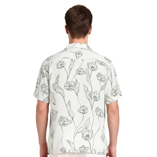 Image of LSD Men's Printed Casual Shirt - Half Sleeve Cuban Collar Regular Fit Trendy Stylish Viscose Shirt for Men, Office Party