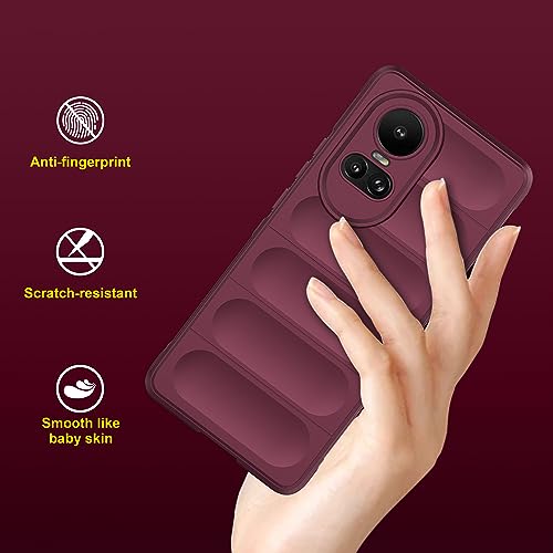 Image of amazon basics Back Case Cover for Oppo Reno 10 5G | Compatible for Oppo Reno 10 5G Back Case Cover | Liquid Silicon Magic Case for Oppo Reno 10 5G with Camera Protection | Plum
