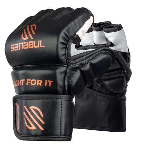 Sanabul Essential 4oz MMA Gloves for Men & Women, Professional Fighting Boxing Muay Thai Kickboxing...