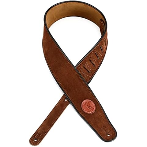 Levy's Leathers MSS3-BRN Signature Series Hand-Brushed Suede Guitar Strap, Brown Cover
