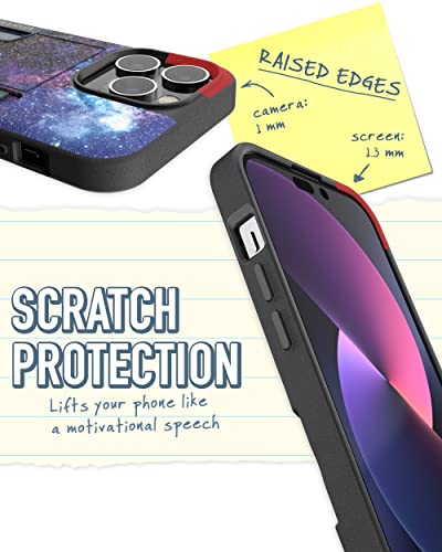 Image of Smartish iPhone 14 Pro Max Wallet Case - Wallet Slayer Vol. 2 [Slim /Protective] Credit Card Holder w /Kickstand Drop Tested Hidden Card Slot Compatible w /Apple iPhone 14 Pro Max - Spaced Out